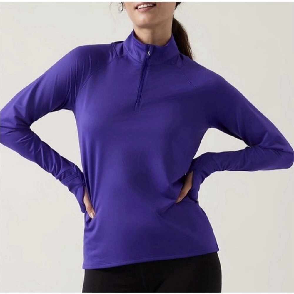Athleta Women's Whistler Half Zip  Noble Blue (Purple) Size Medium